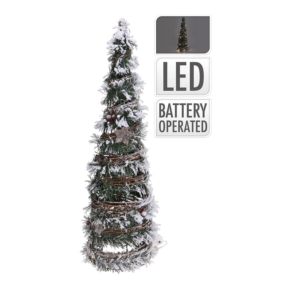 ÁRVORE DE NATAL RATTAN COM 30 LEDS 60CM