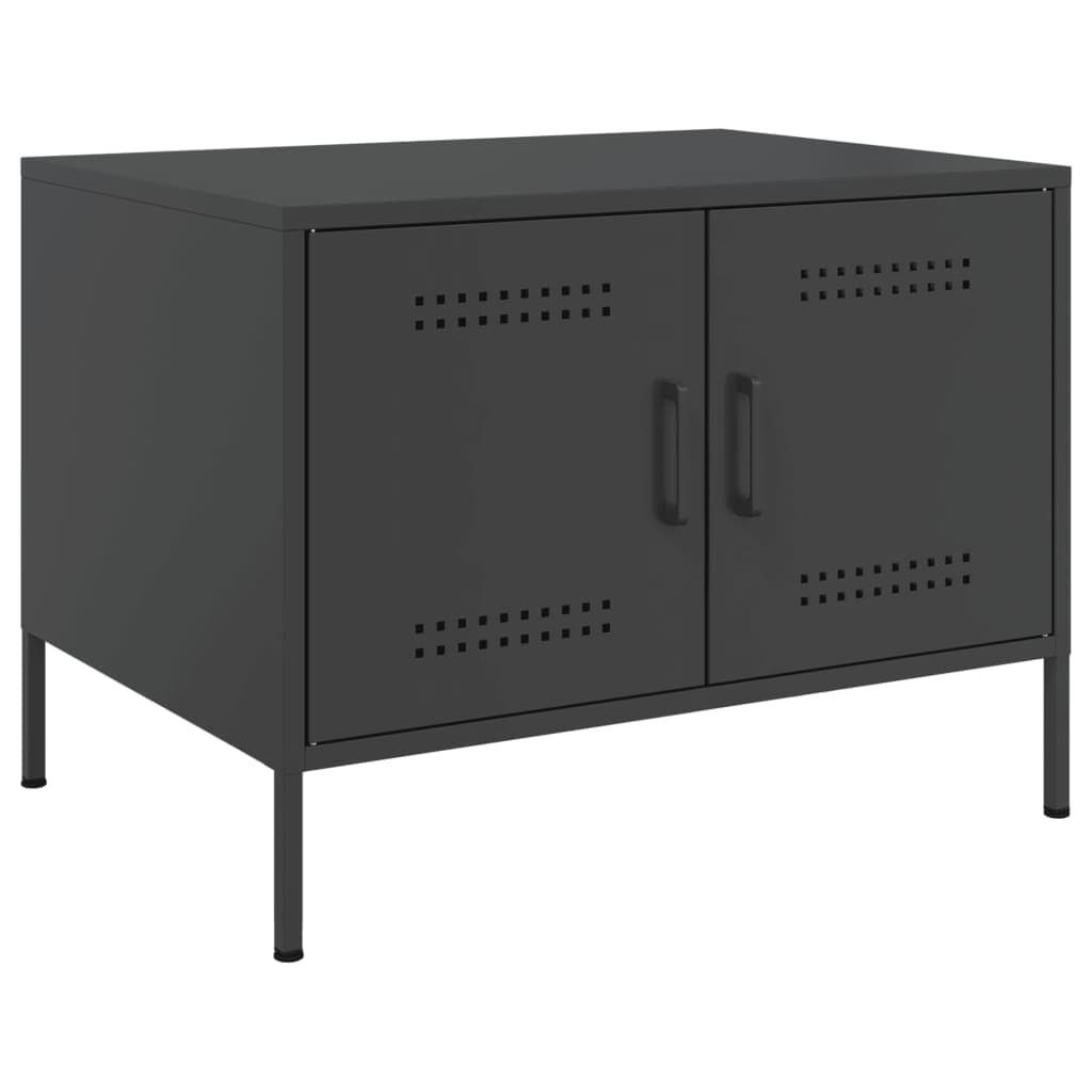 vidaXL Mesa de Centro 68x50x50,5 cm Aço Preto - 2108715210
