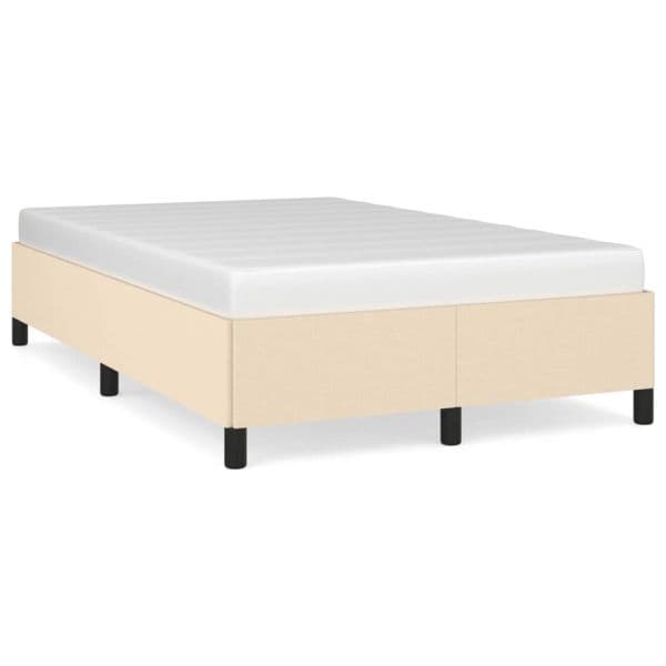 vidaXL Estrutura de Cama sem Colchão 120x190 cm Tecido Creme - 707004415