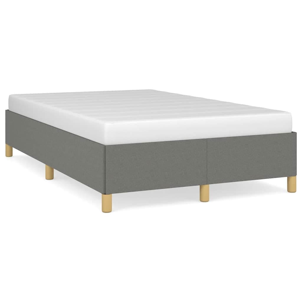 vidaXL Estrutura de Cama sem Colchão Cinza Escuro 120x190 cm Tecido - 3130727022
