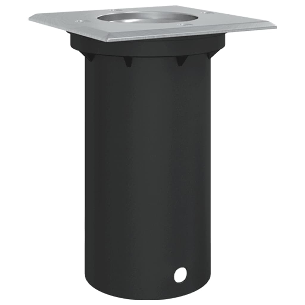 vidaXL Candeeiro de solo para exterior quadrado alumínio fundido preto