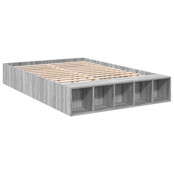vidaXL Estrutura Cama 140x190 cm Derivados de Madeira Cinzento Sonoma - 2426912828