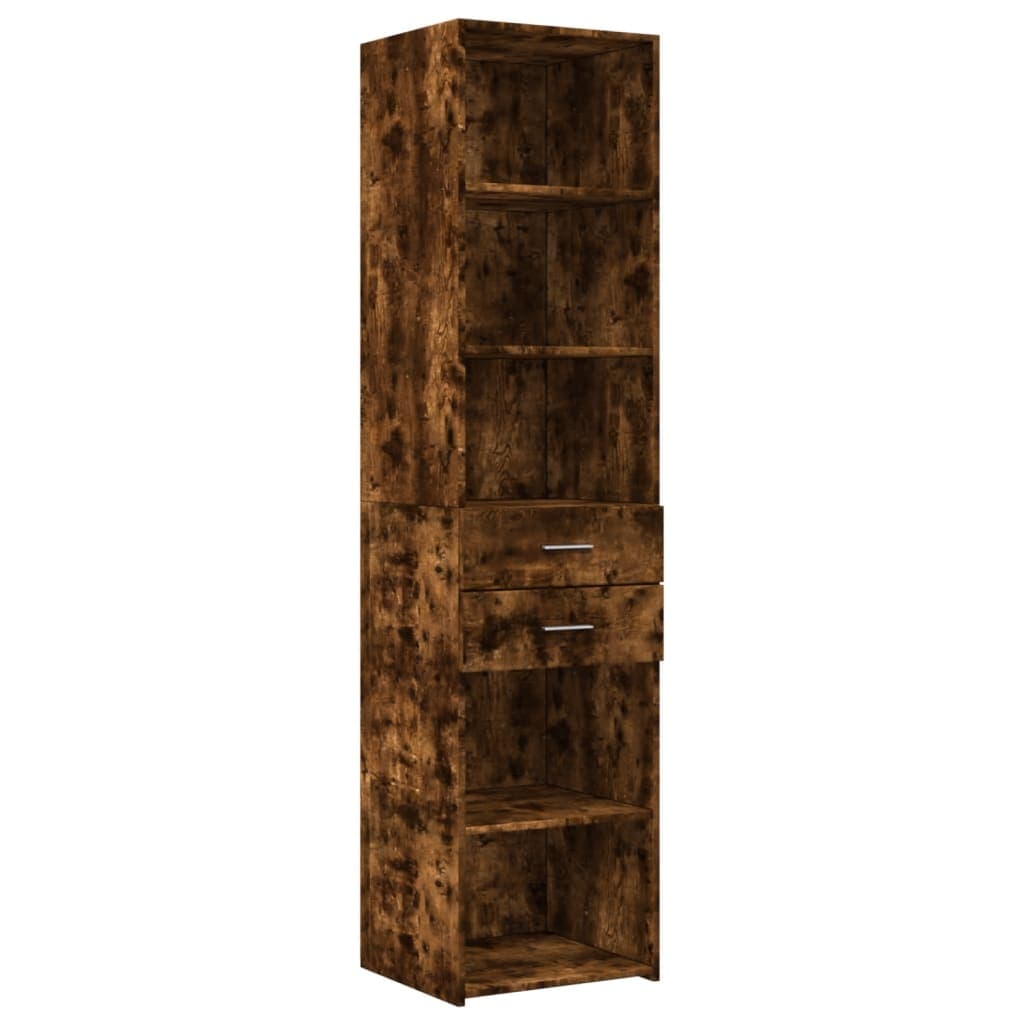 vidaXL Armário alto 45x42,5x185cm derivados de madeira carvalho fumado