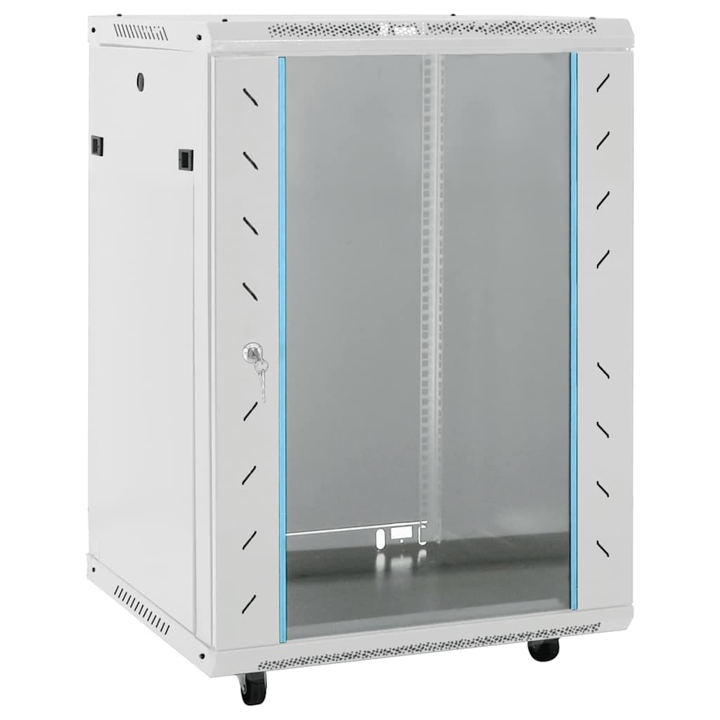 vidaXL Armário bastidor 15U c/ pés giratórios 19" IP20 60x45x86 cm