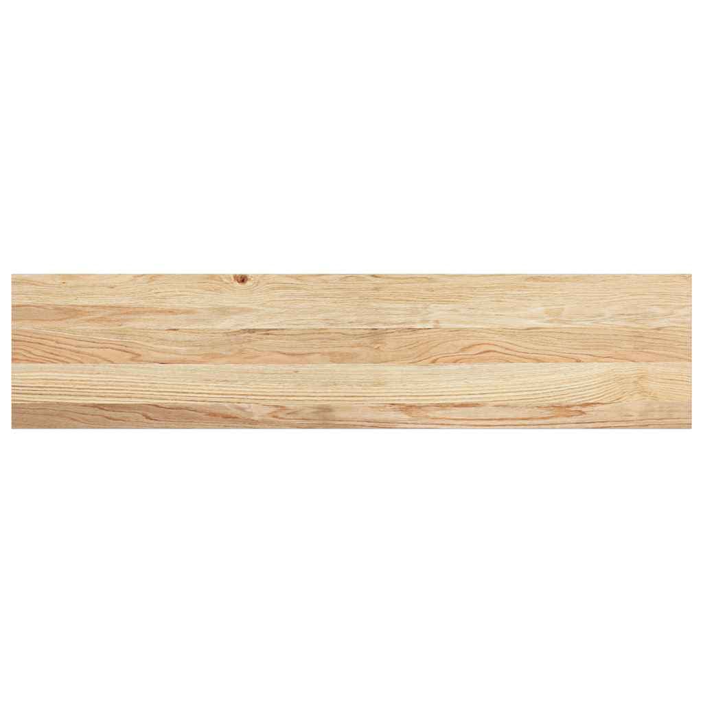 vidaXL Tapetes de escada 2 pcs 110x25x2cm carvalho maciço não tratado