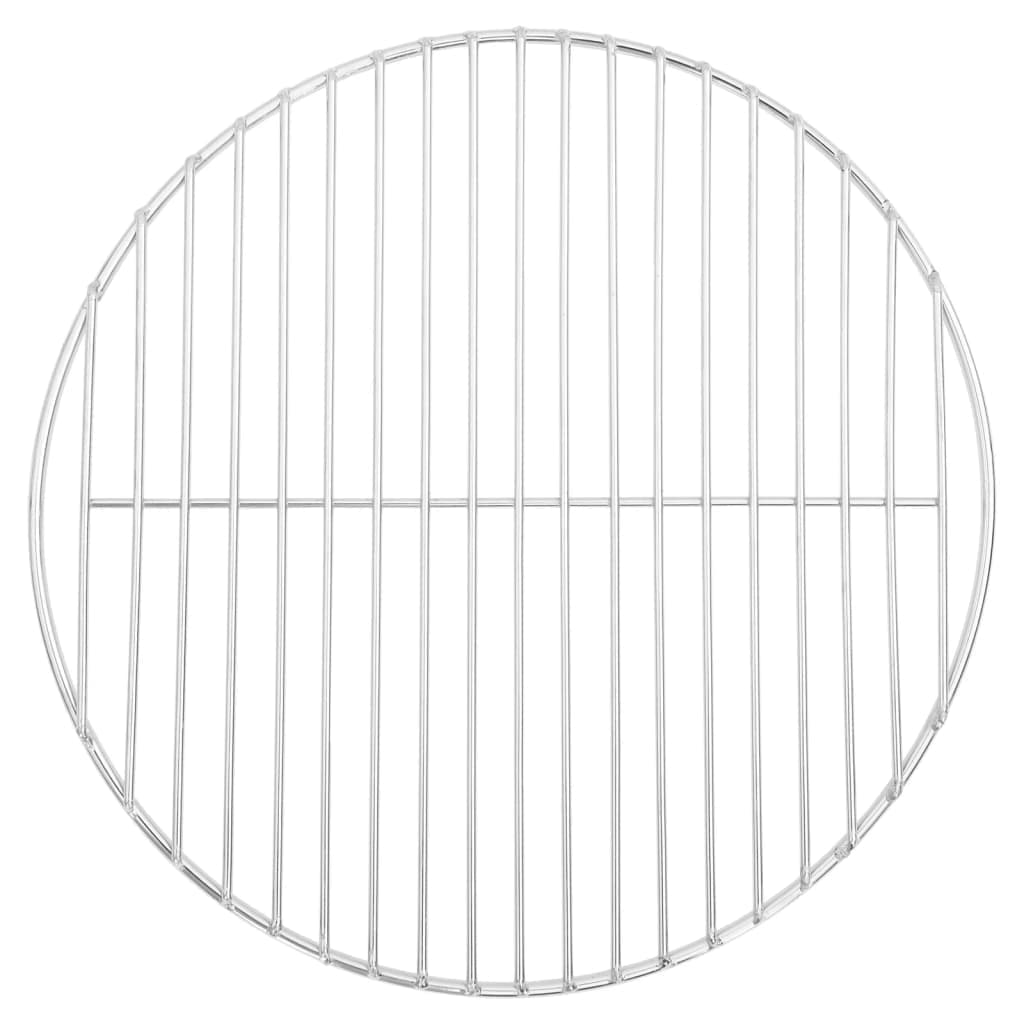 vidaXL Grelha para churrasco redonda Ø37 cm aço inoxidável 304