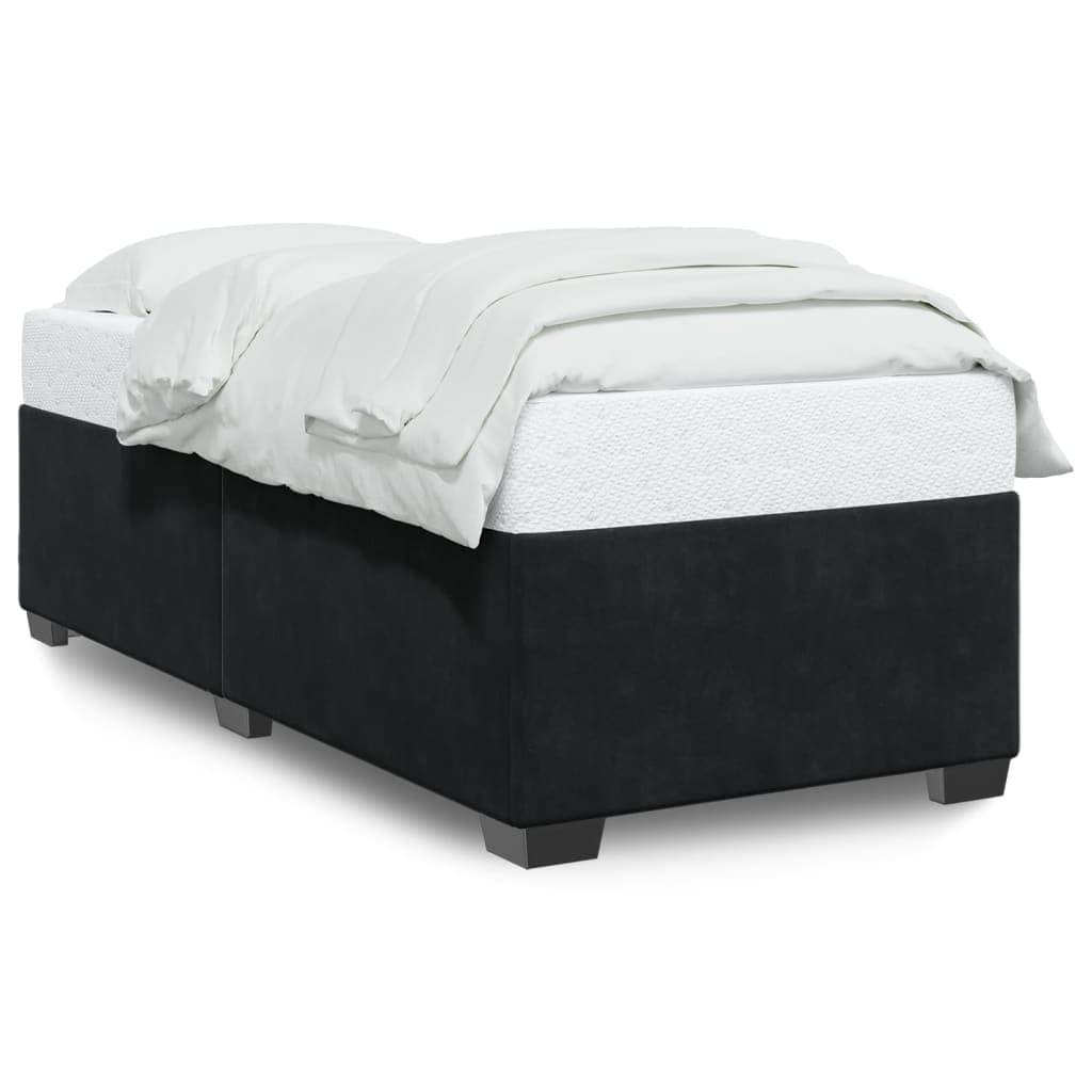 vidaXL Estrutura de Cama 90x190 cm Veludo Preto - 1010419215
