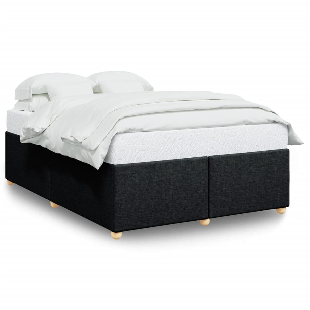 vidaXL Estrutura de Cama sem Colchão 140x200 cm Tecido Preto - 2164532851