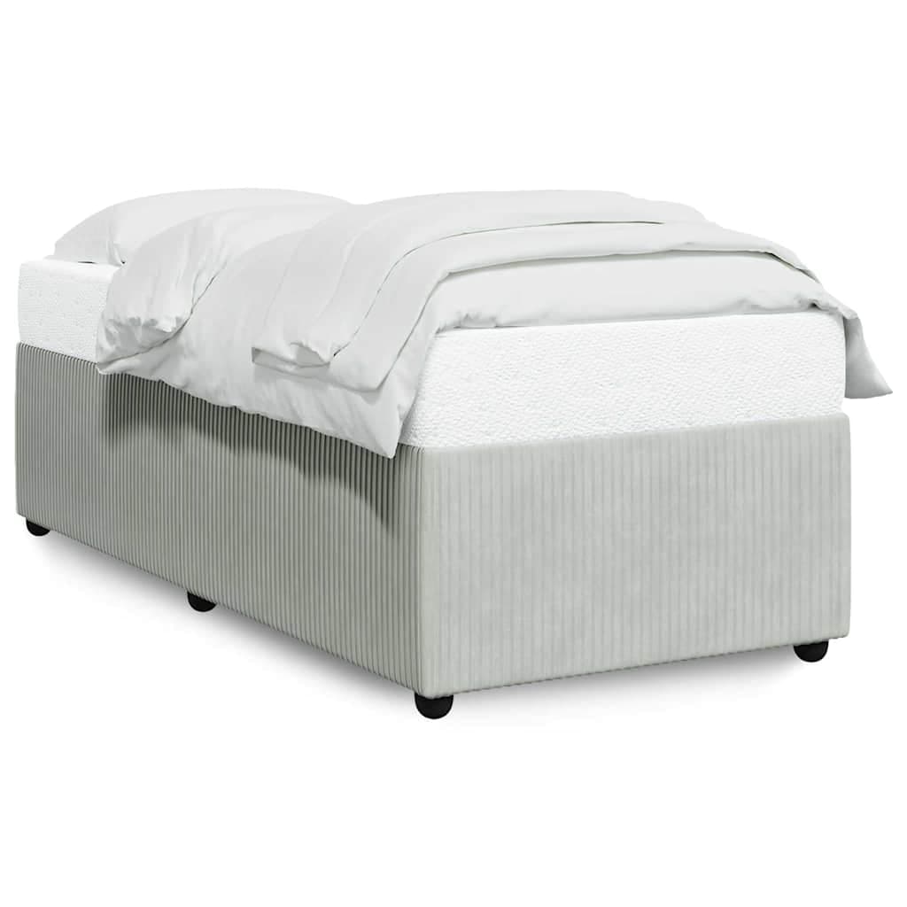 vidaXL Estrutura de Cama 90x200 cm Veludo Cinzento-claro - 2293971884