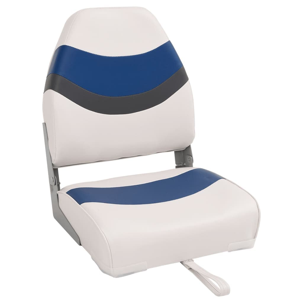 vidaXL Assento de barco com encosto alto dobrável 44x38x55 cm