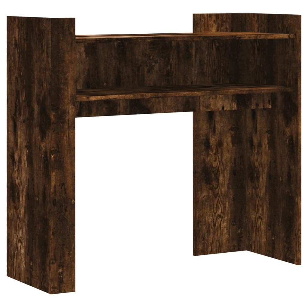 vidaXL Mesa Consola 100x35x90 cm Derivados de Madeira Carvalho Fumado - 2836599798