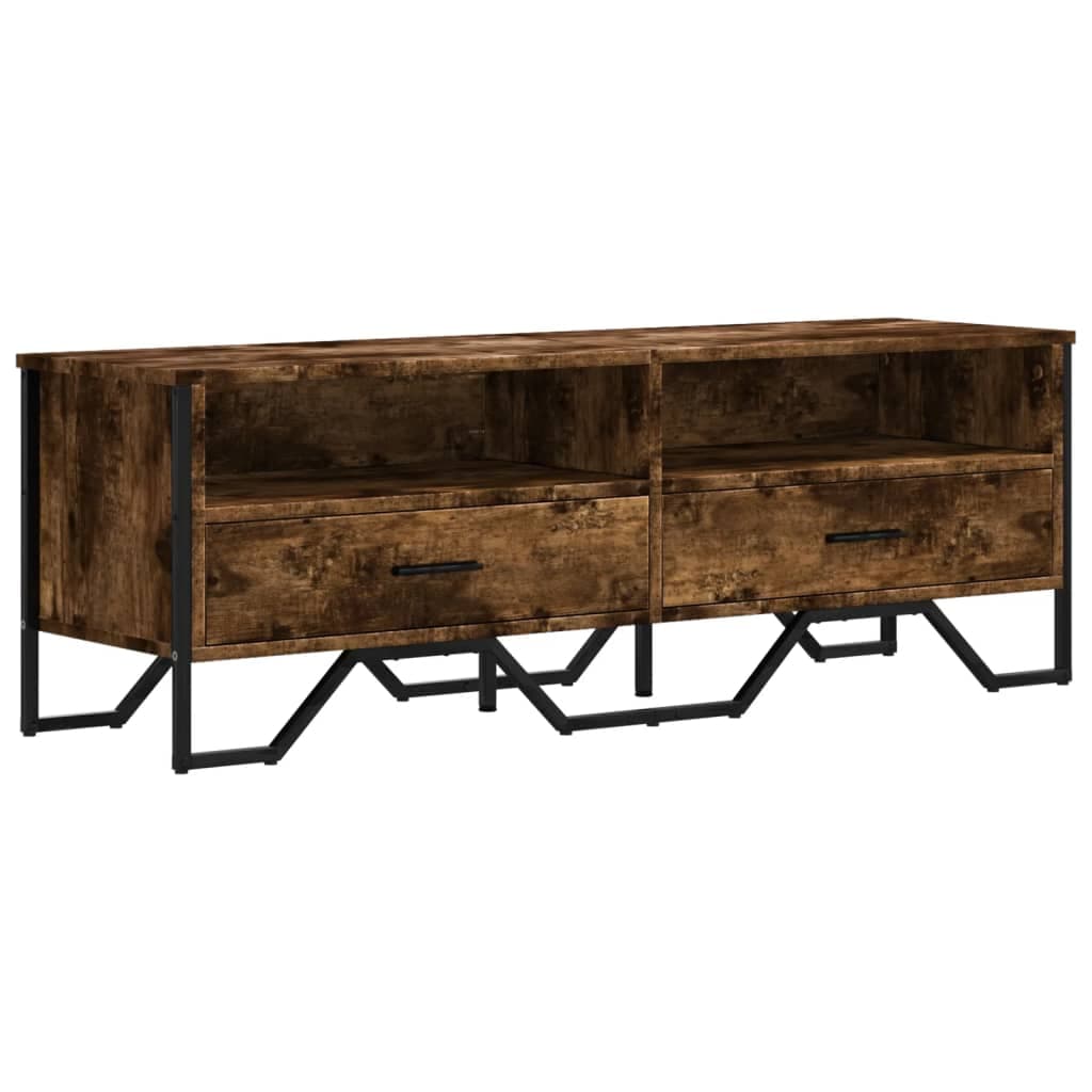 vidaXL Móvel de TV 122x34x41 cm Derivados de Madeira Carvalho Fumado - 948558973