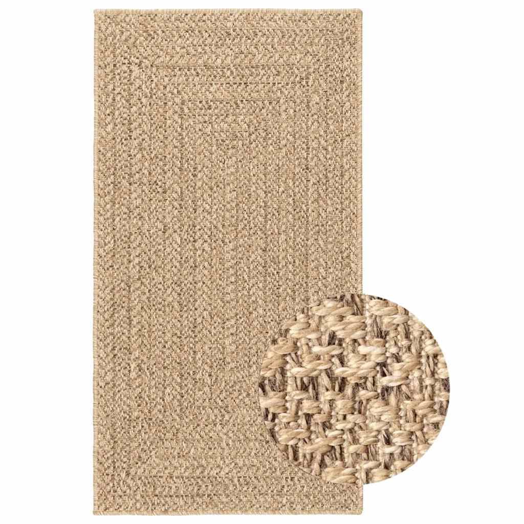 vidaXL Tapete ZIZUR bege 80x150 cm aspeto de juta interior e exterior