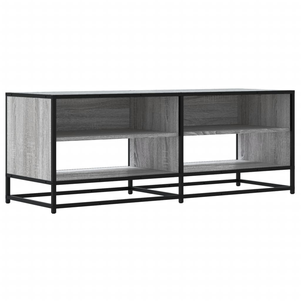 vidaXL Móvel TV 120,5x40x46 cm Derivados Madeira/metal Cinzento Sonoma - 2957193173