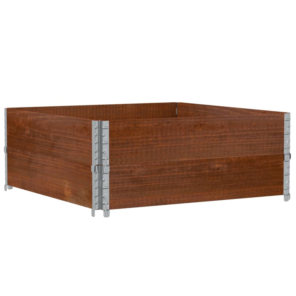 vidaXL Vaso/floreira para jardim 100x100 cm pinho maciço castanho