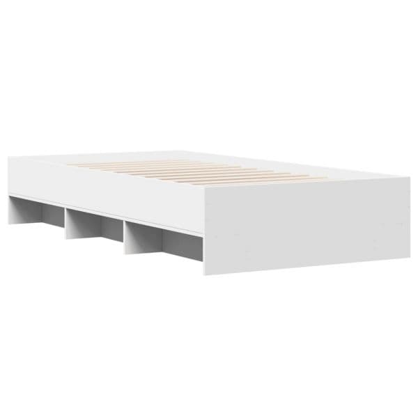 vidaXL Estrutura de Cama 90x190 cm Derivados de Madeira Branco - 3475034747