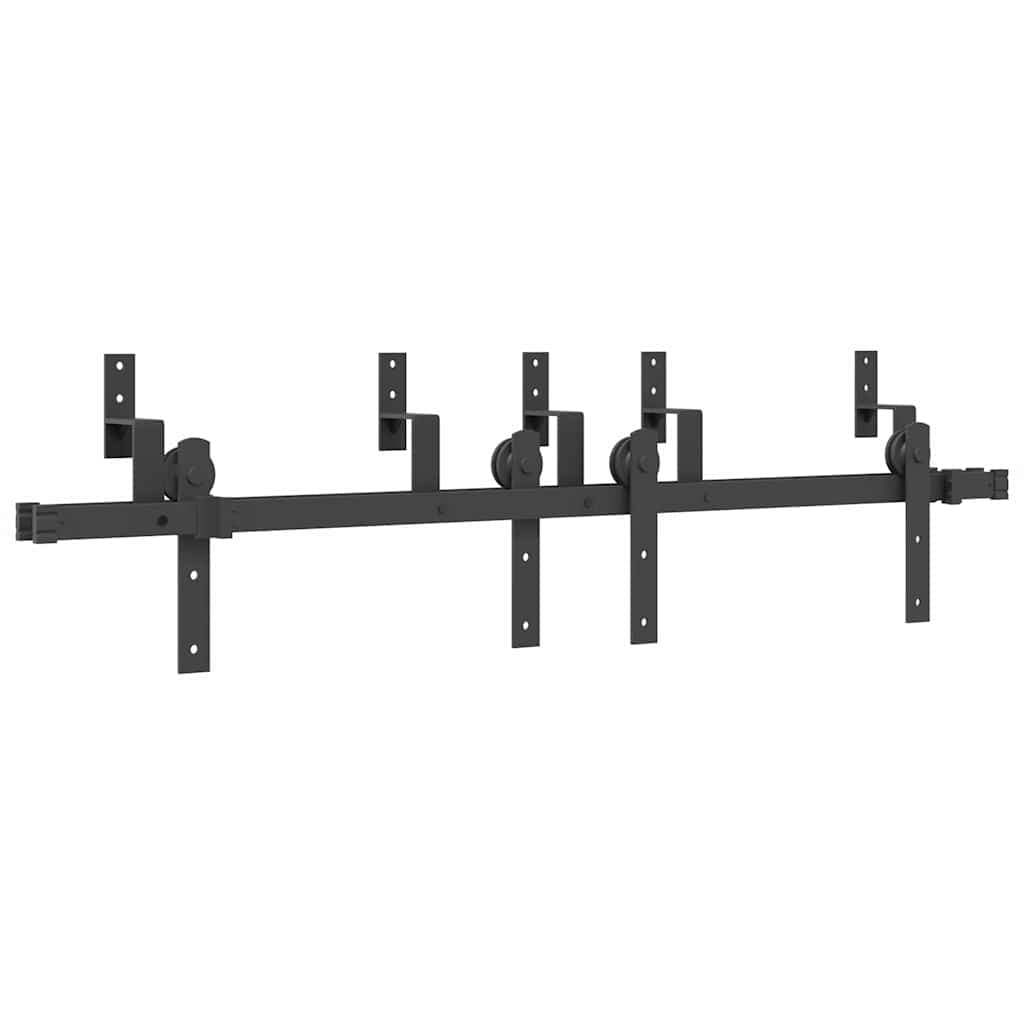 Kit de Ferragens para Porta Deslizante 152,5 cm Aço Preto - 2316402799