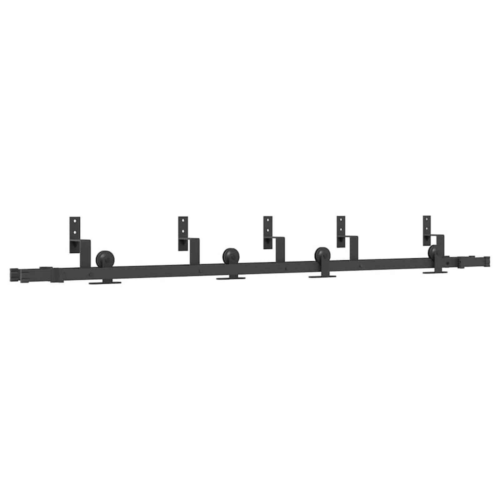 Kit de Ferragens para Porta Deslizante 213,5 cm Aço Preto - 499341799