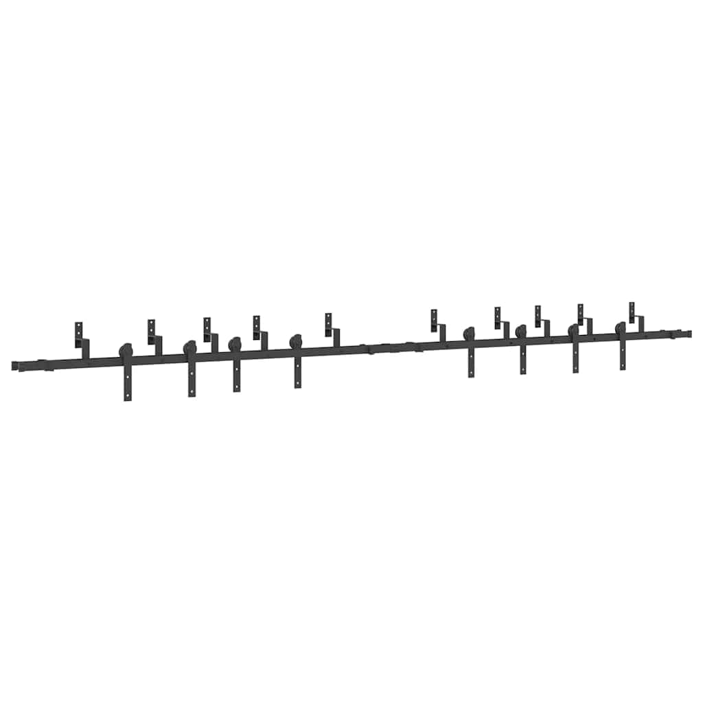 Kit de Ferragens para Porta Deslizante 427 cm Aço Preto - 1110422090