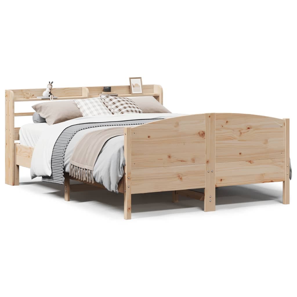 vidaXL Cama sem colchão 120x200 cm madeira de pinho maciça