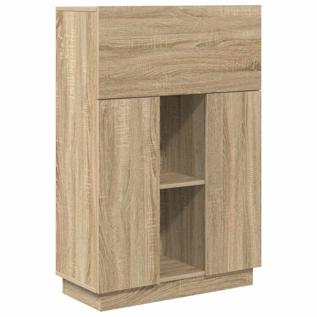vidaXL Mesa Carvalho Sonoma 71.5 x 31.5 x 106.5 cm Madeira processada