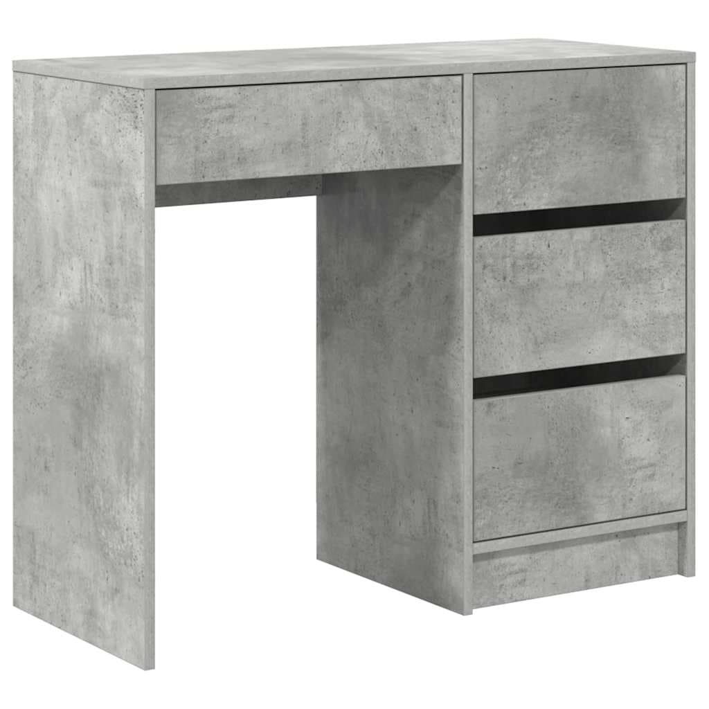 vidaXL Mesa com gaveta Cinzento 90 x 37.5 x 75 cm Madeira processada