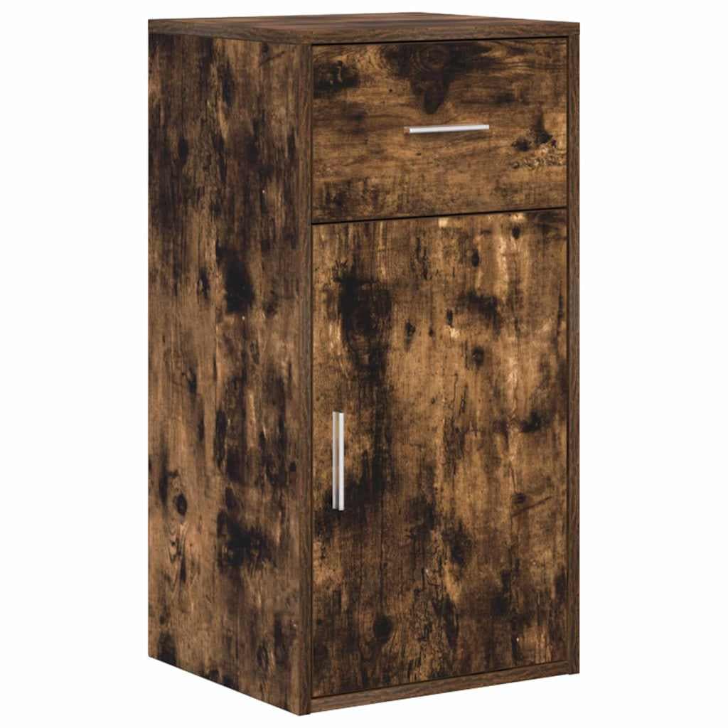 vidaXL Buffet com gaveta Carvalho Defumado 38 x 34 x 75 cm