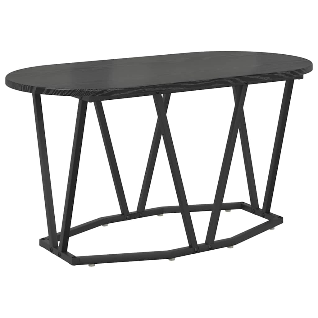 vidaXL Mesa de centro Carvalho Preto 80 x 40 x 40.5 cm