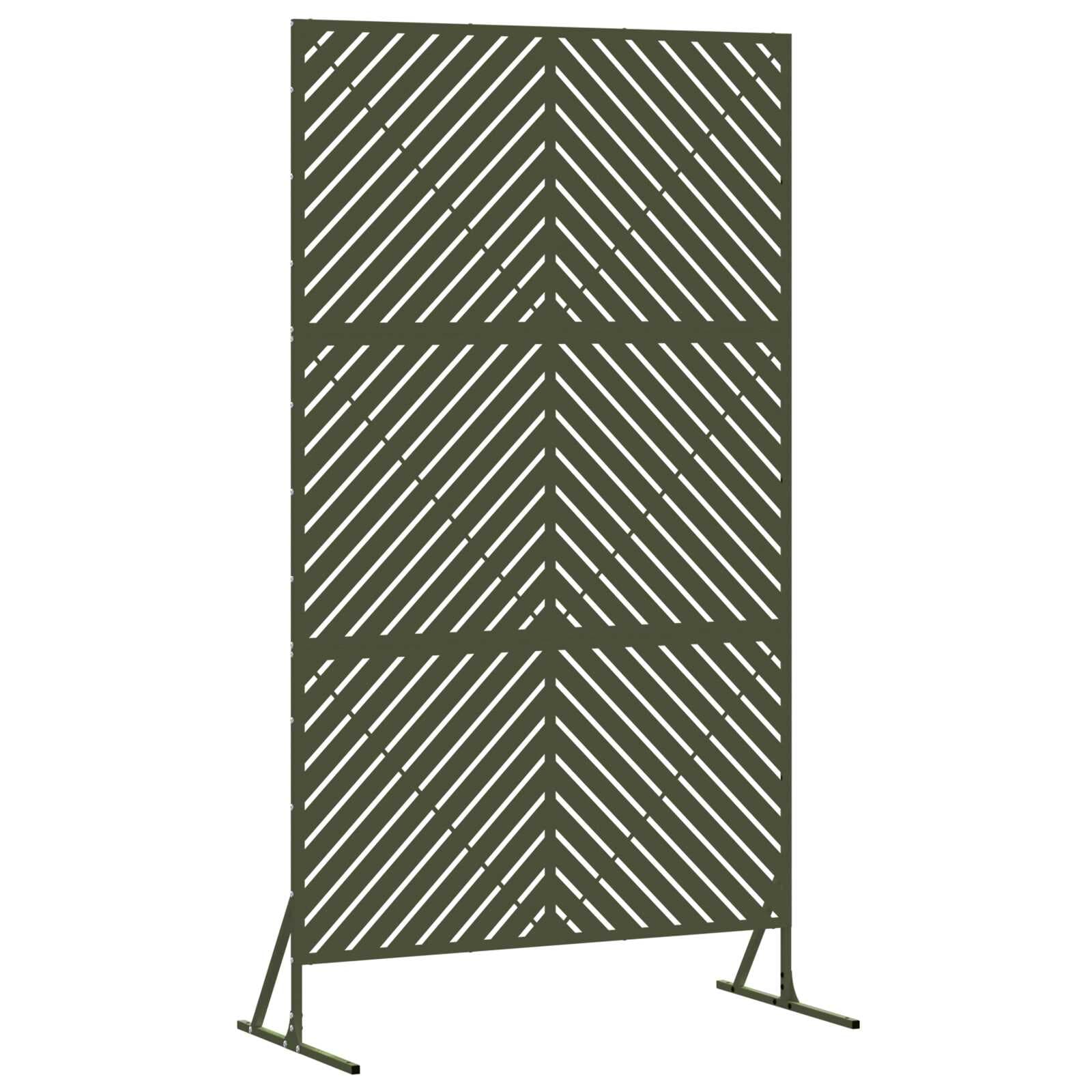 vidaXL Protetor de Privacidade Verde-azeitona 100 x 50 x 180 cm Aço