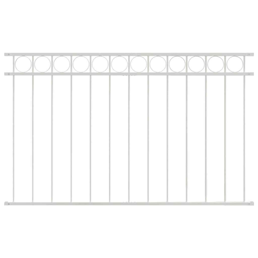 vidaXL Elemento de Cerca ASSEN Branco 170 x 80 cm Aço