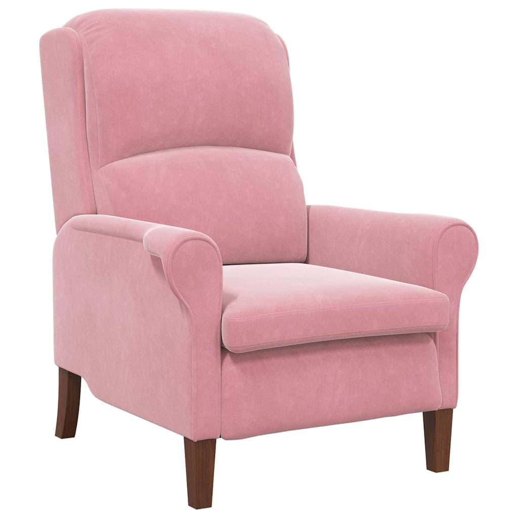vidaXL Poltrona Rosa 76 X 94 X 102 cm Veludo - 726553599