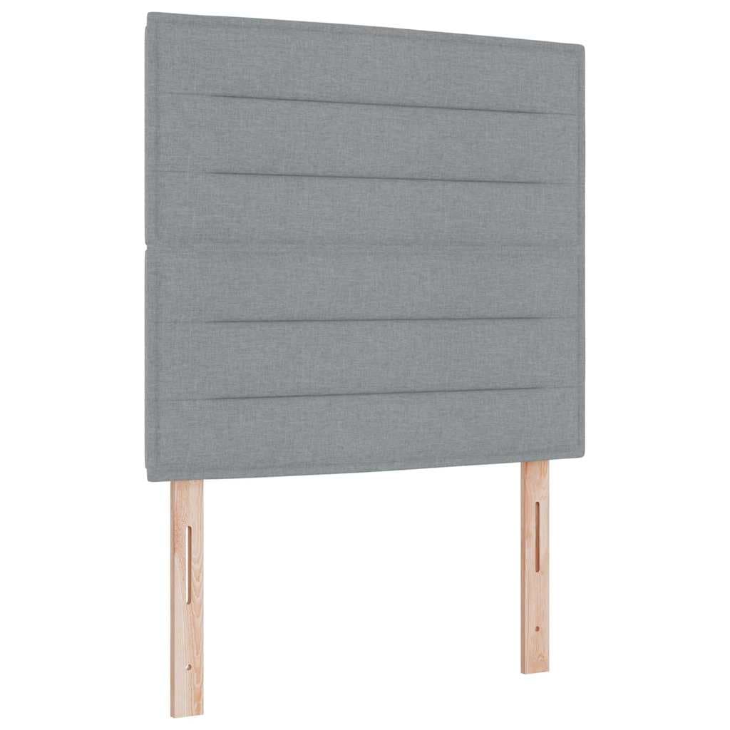 vidaXL Cabeceira Cinza Claro Cinza Claro Tecido 80 cm Cabeceira Estofada - 3294244051
