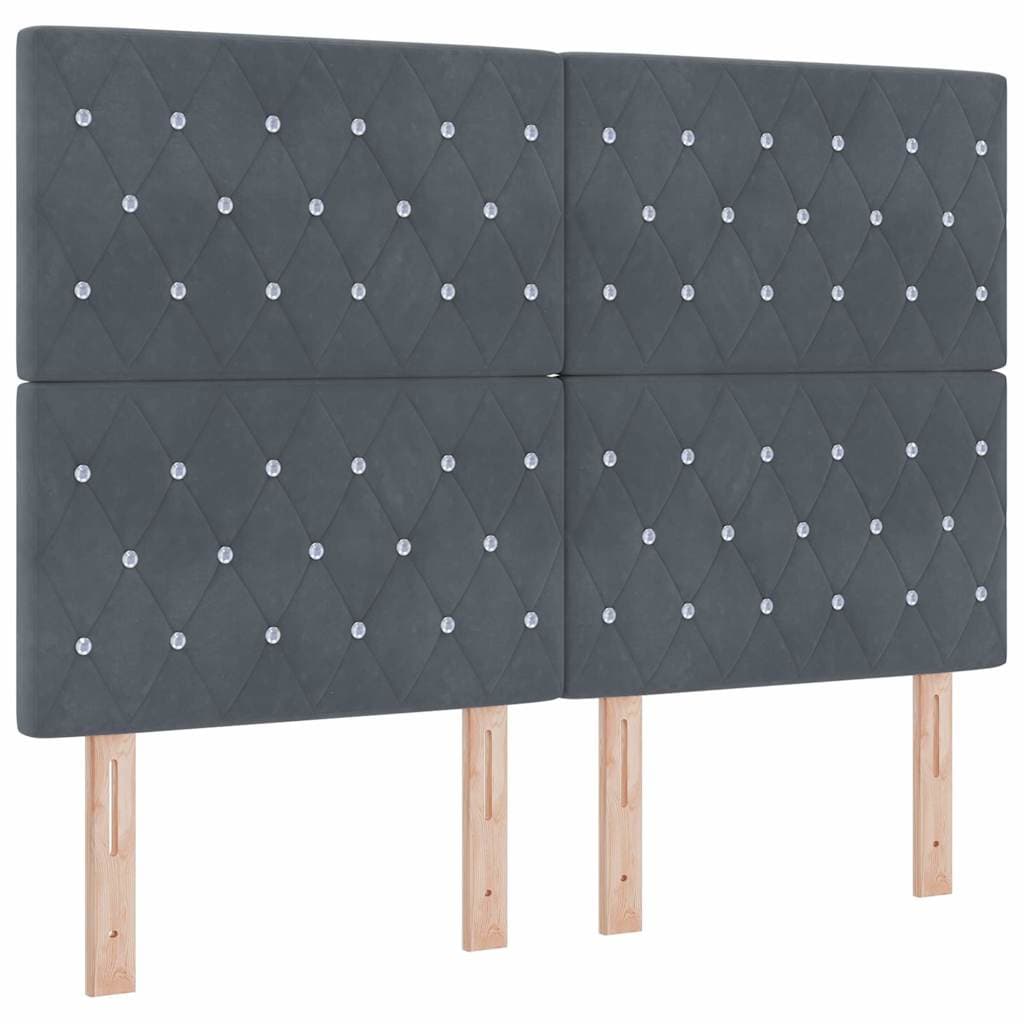 vidaXL Cabeceira Cinza Escuro 160 cm Veludo