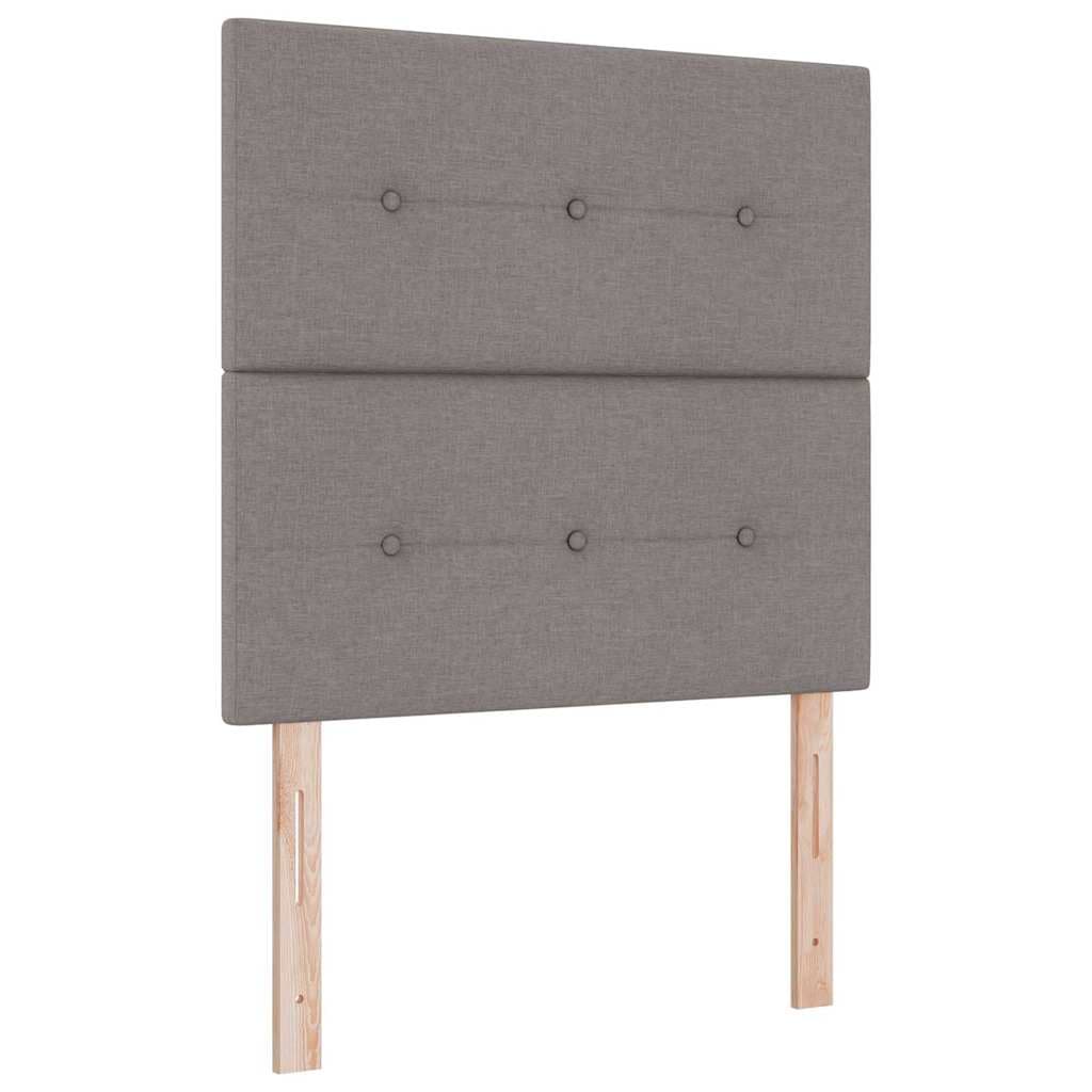vidaXL Cabeceira Botão Almofadado Taupe 90 cm Tecido - 2731914037