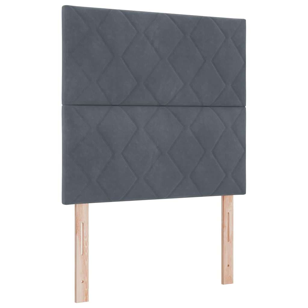 vidaXL Cabeceira Cinza Escuro 90 cm Veludo