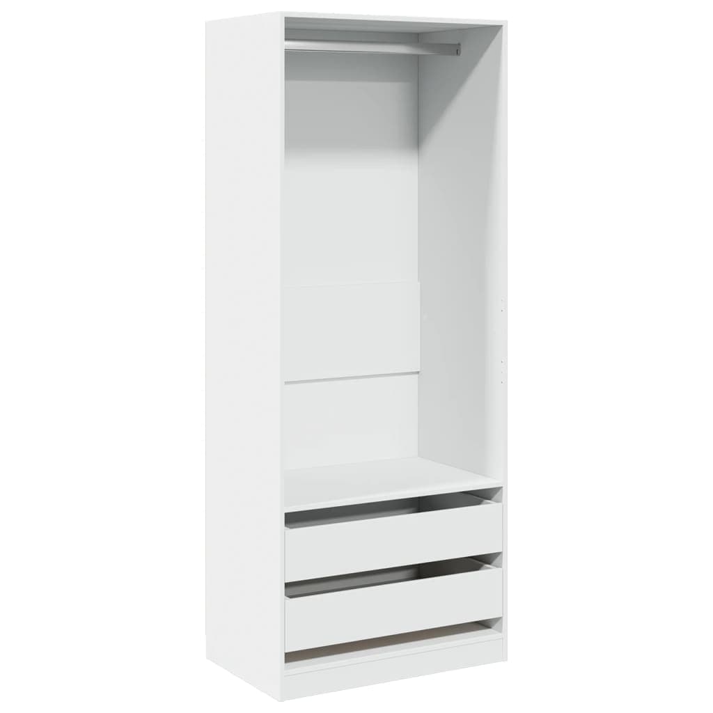 vidaXL Roupeiro 80x50x200 cm Derivados de Madeira Branco - 3076758191