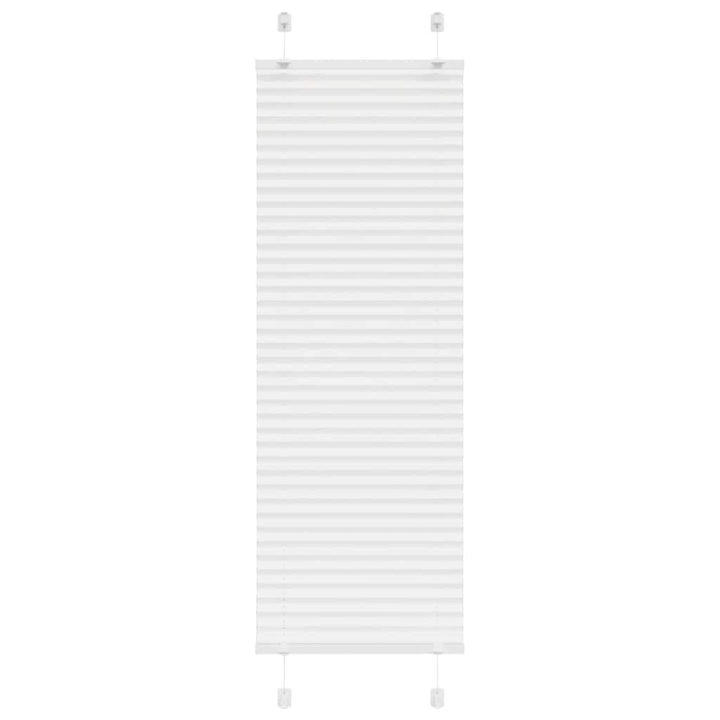 vidaXL Branco Plissada Cega 45x100 cm Largura Tecido 44,4 cm Poliéster