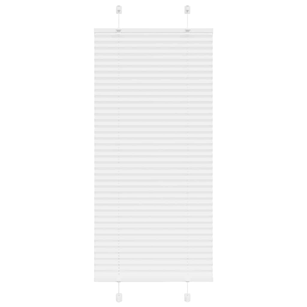 vidaXL Branco Plissada Cega 60x100 cm Largura Tecido 59,4 cm Poliéster