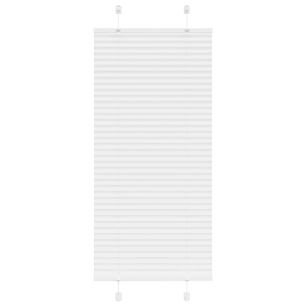 vidaXL Branco Plissada Cega 65x100 cm Largura Tecido 64,4 cm Poliéster