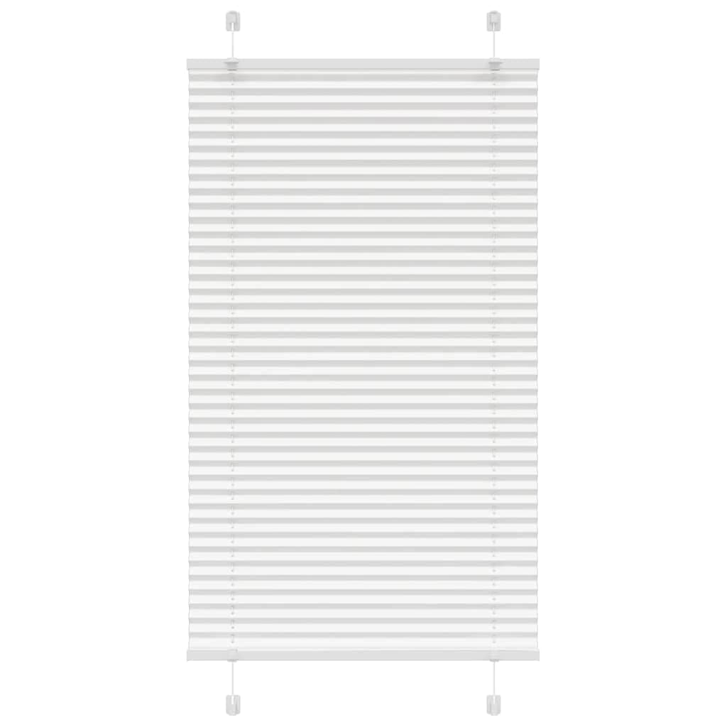 vidaXL Branco Plissada Cega 80x100 cm Largura Tecido 79,4 cm Poliéster