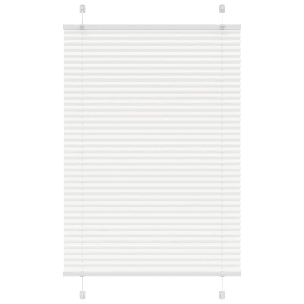vidaXL Branco Plissada Cega 85x100 cm Largura Tecido 84,4 cm Poliéster
