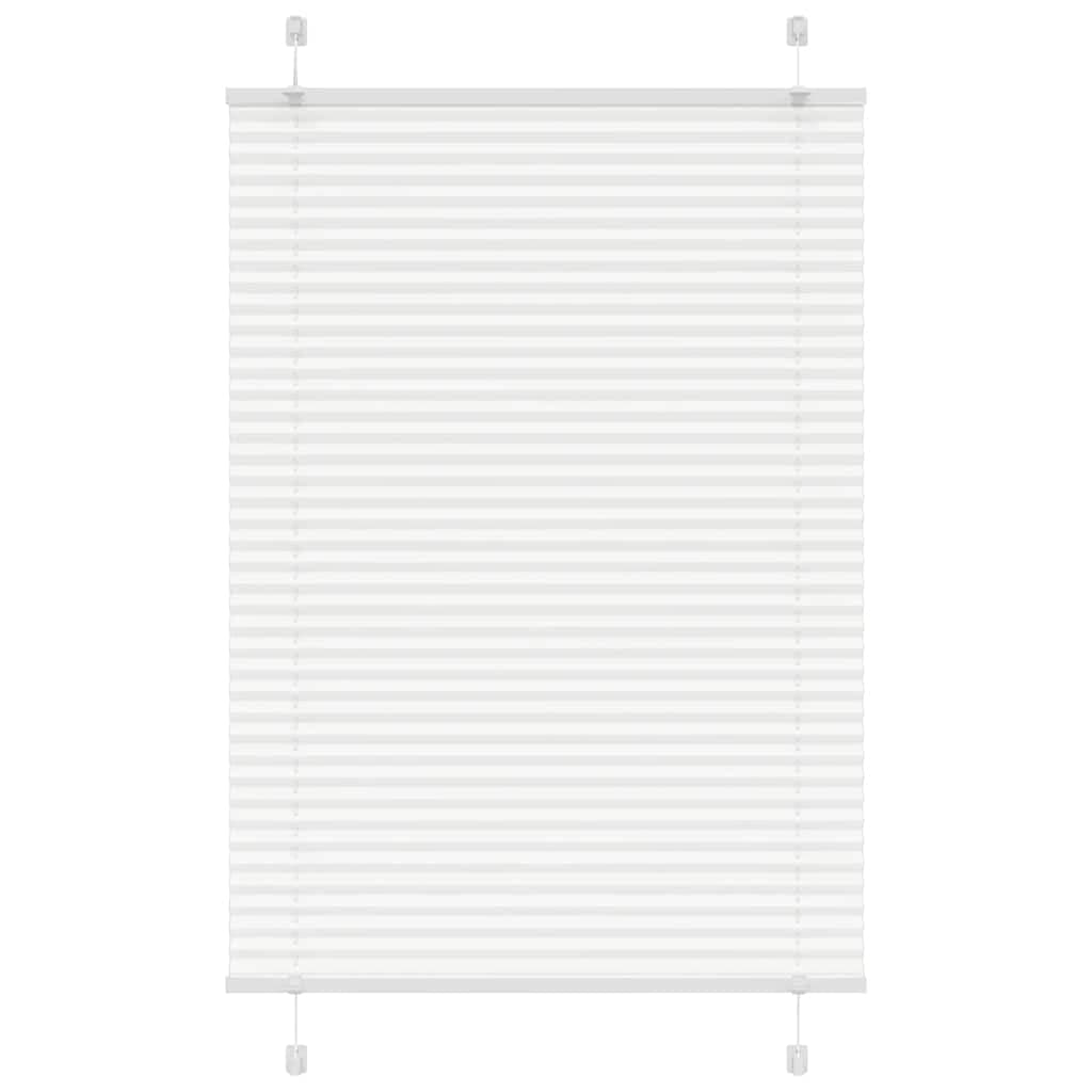 vidaXL Branco Plissada Cega 90x100 cm Largura Tecido 89,4 cm Poliéster