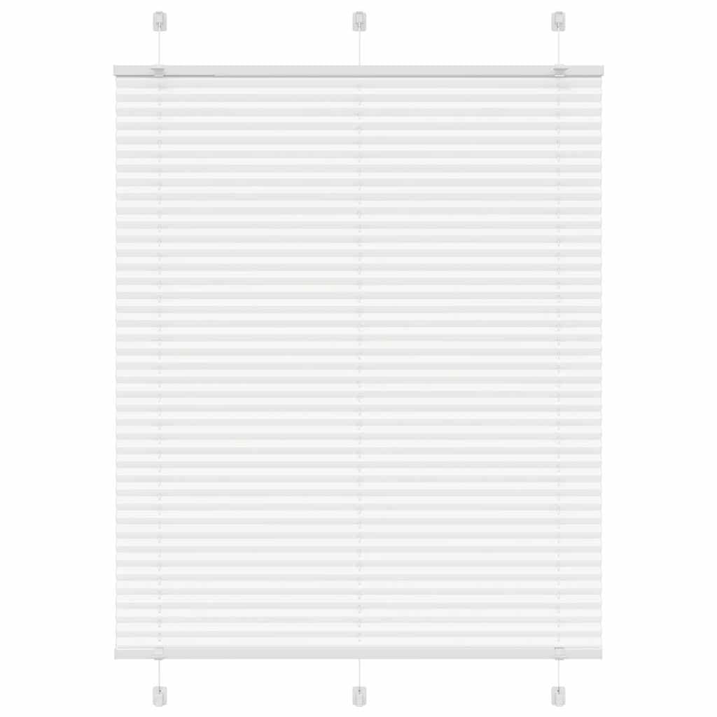 vidaXL Branco Plissada Cega 105x100cm Largura Tecido 104,4cm Poliéster