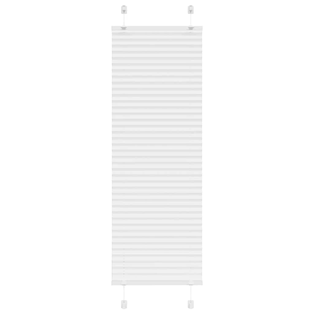 vidaXL Branco Plissada Cega 45x150 cm Largura Tecido 44,4 cm Poliéster