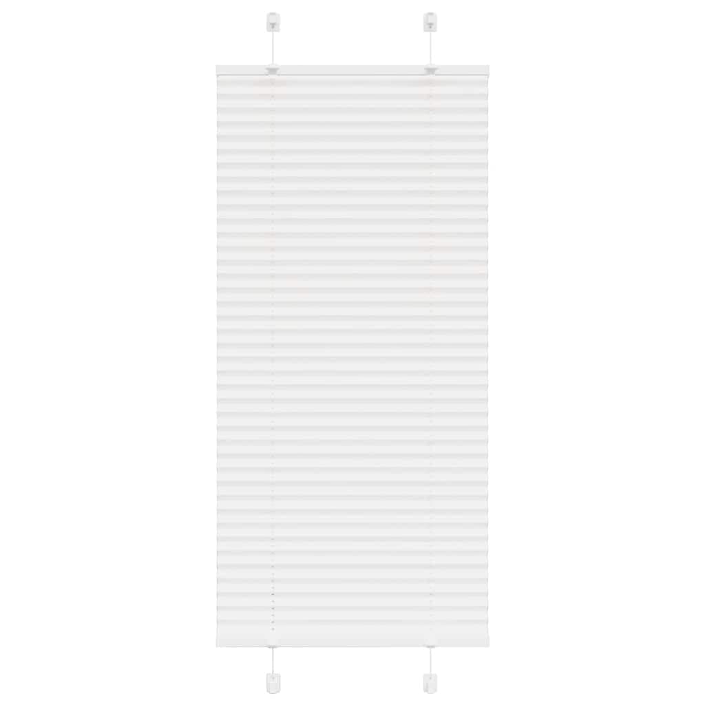vidaXL Branco Plissada Cega 65x150 cm Largura Tecido 64,4 cm Poliéster