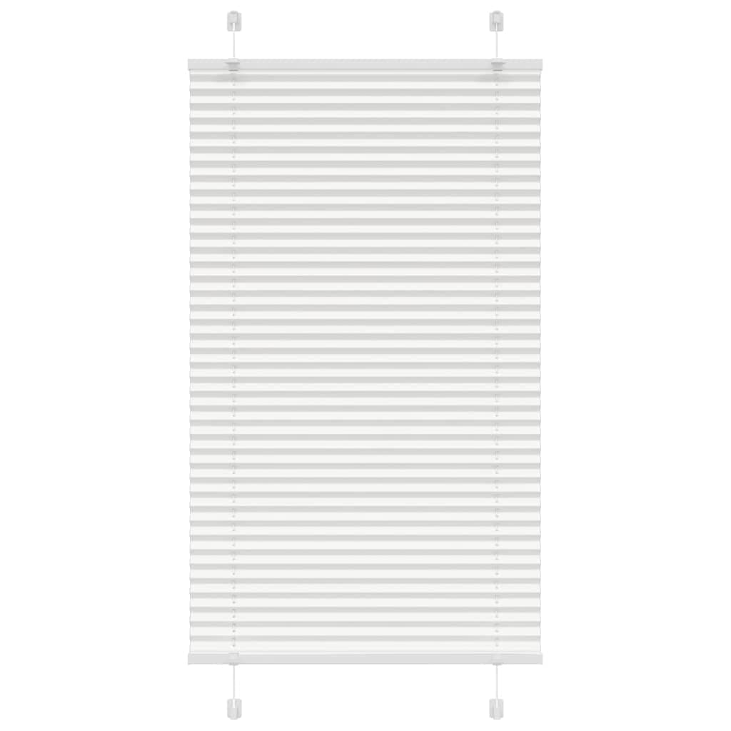 vidaXL Branco Plissada Cega 75x150 cm Largura Tecido 74,4 cm Poliéster