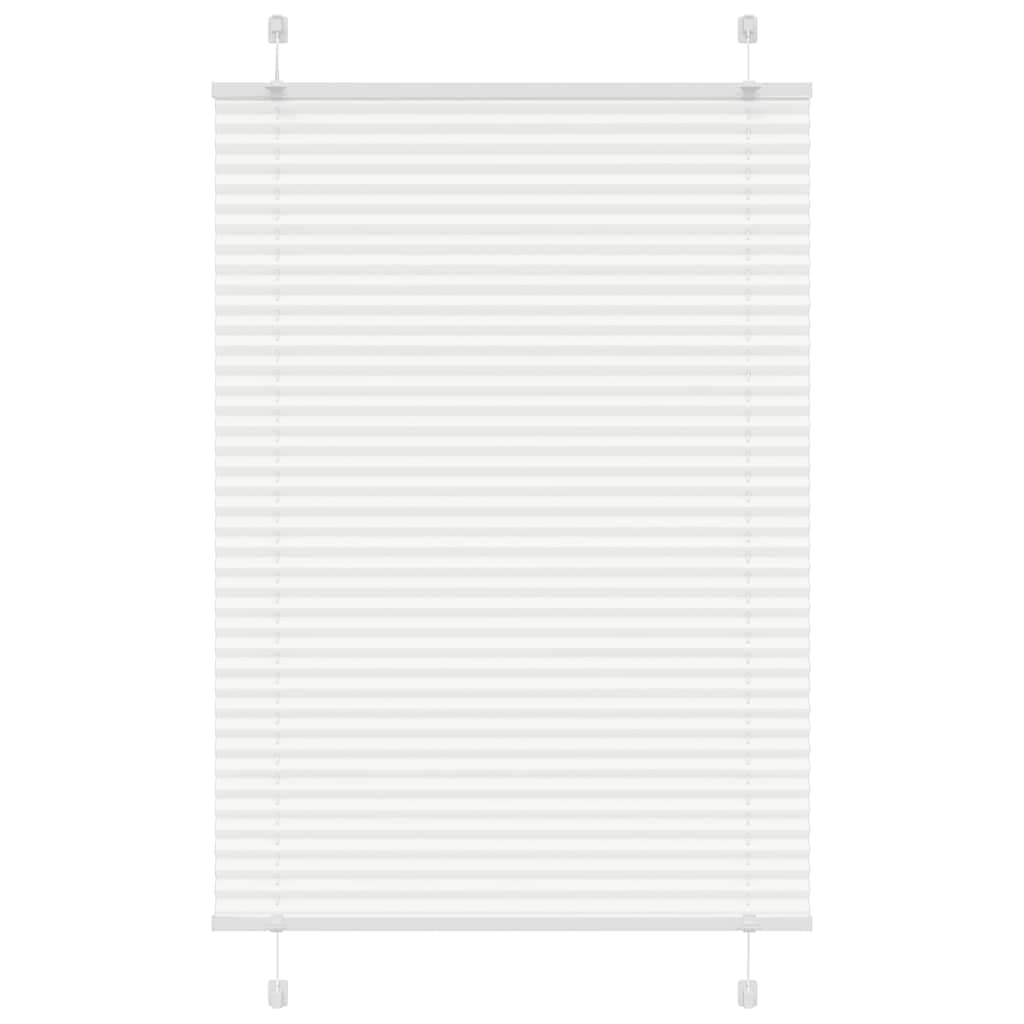 vidaXL Branco Plissada Cega 95x150 cm Largura Tecido 94,4 cm Poliéster