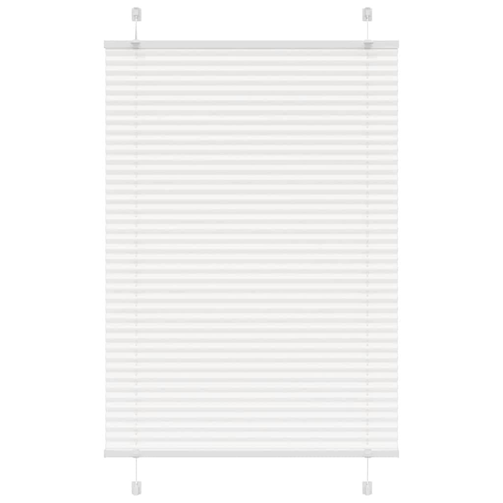 vidaXL Branco Plissada Cega 100x150cm Largura Tecido 99,4 cm Poliéster