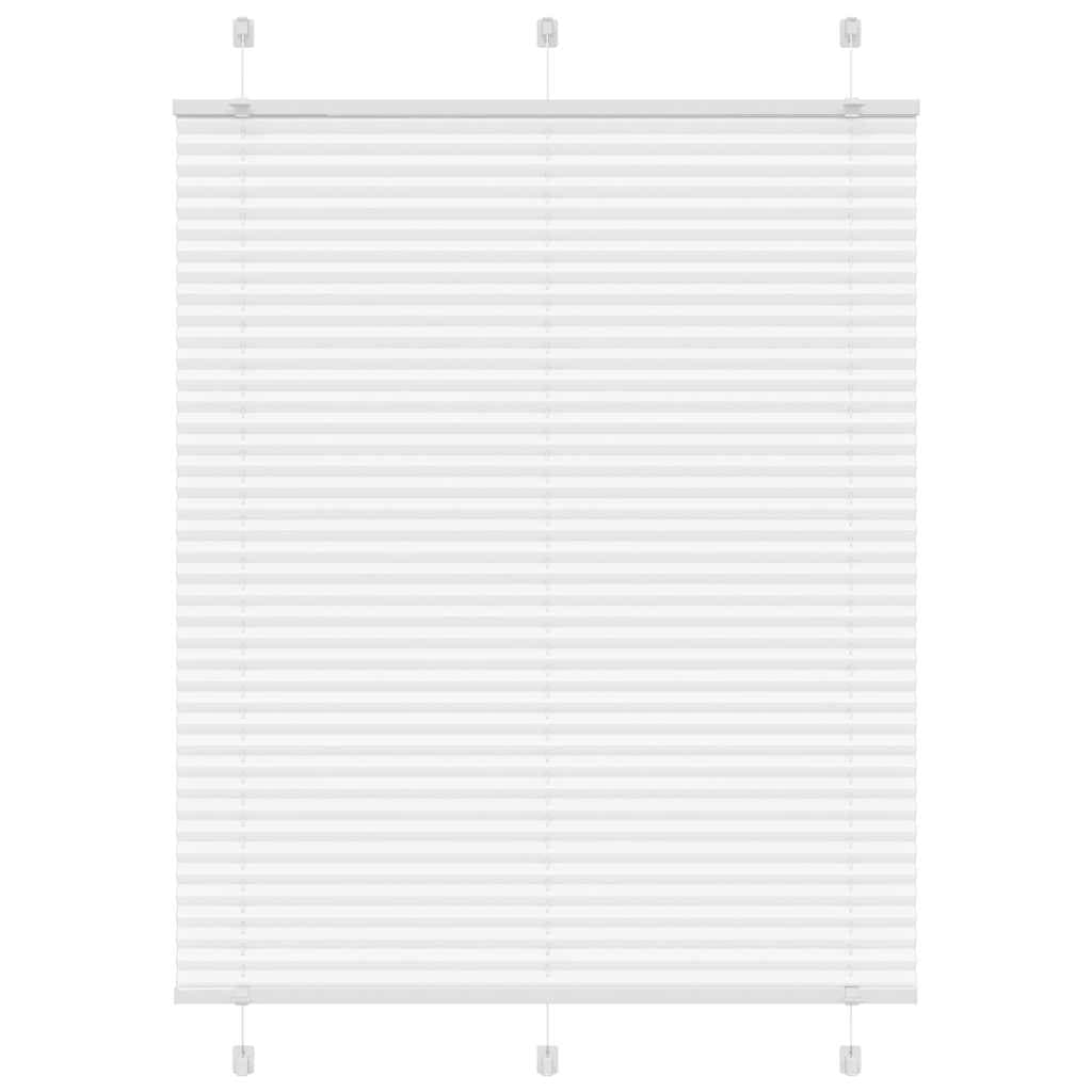 vidaXL Branco Plissada Cega 105x150cm Largura Tecido 104,4cm Poliéster