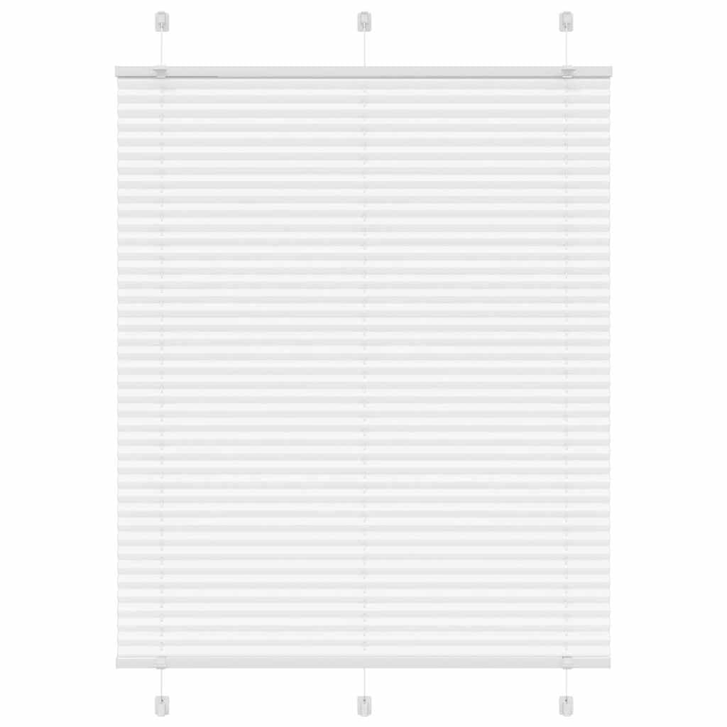 vidaXL Branco Plissada Cega 110x150cm Largura Tecido 109,4cm Poliéster